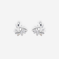 Opal Petal Silver Earrings