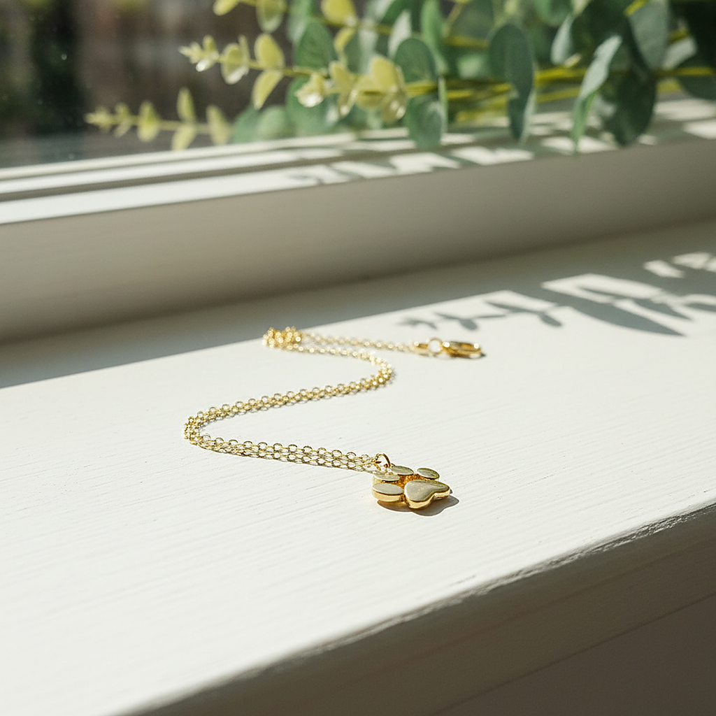 Bernsteinfarbene Goldkette