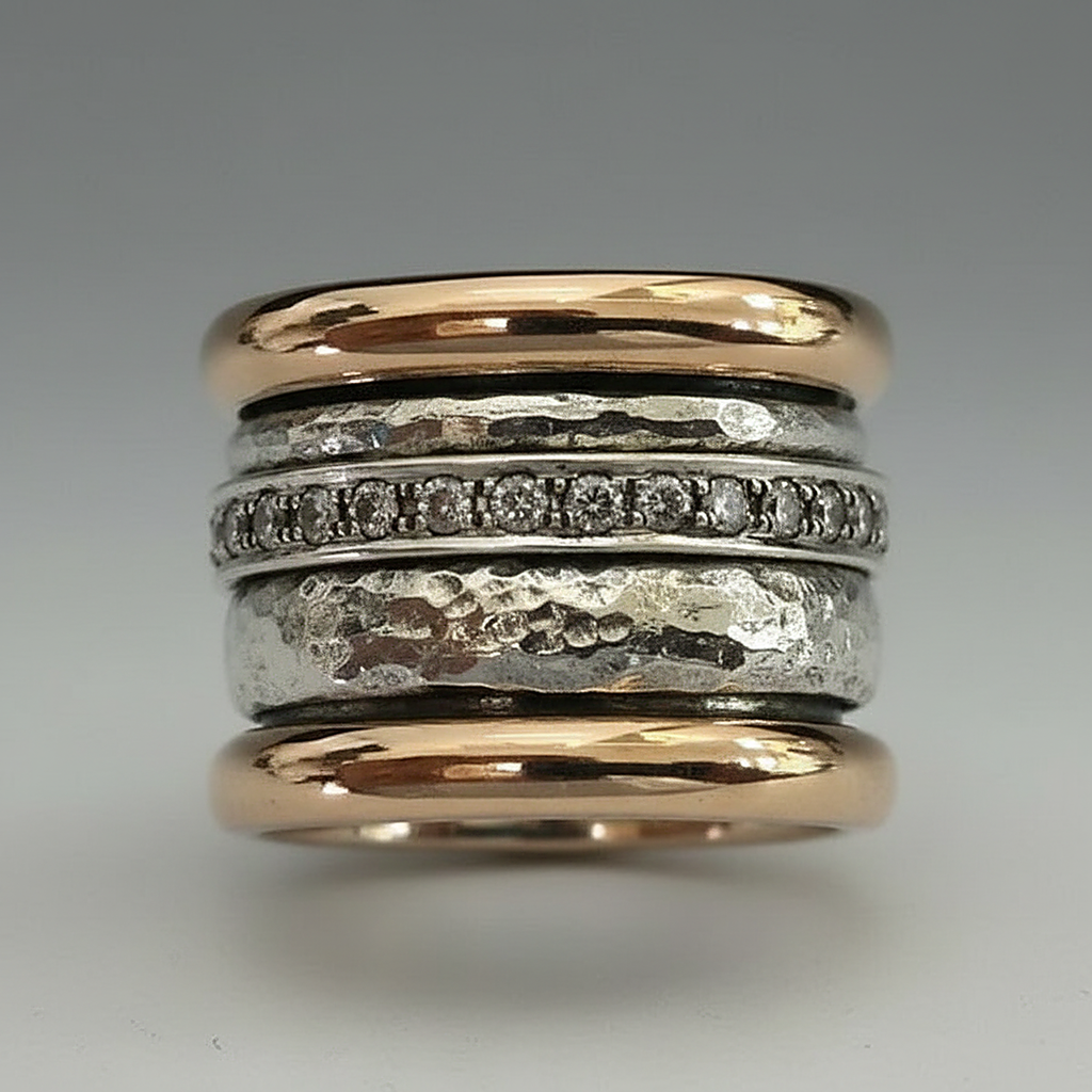 Kersenrode gouden ring