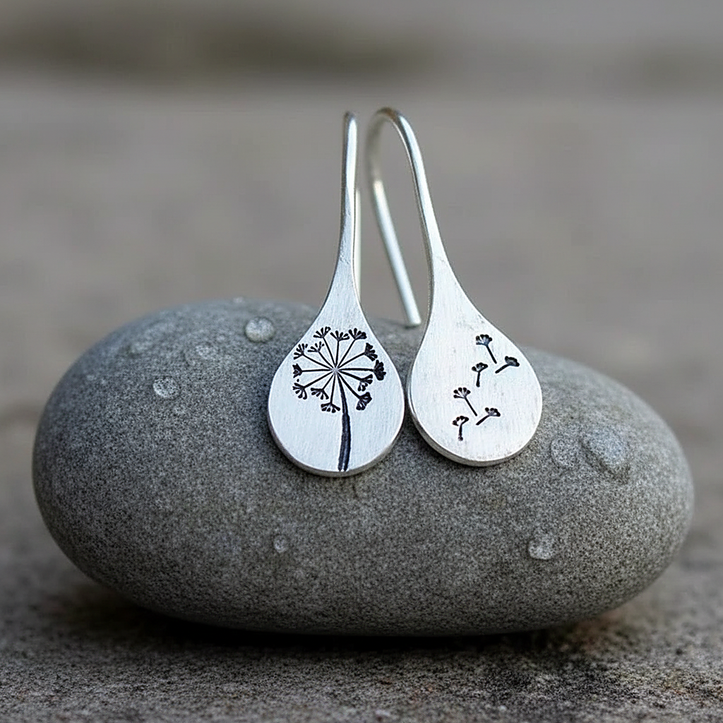 Boucles d’oreilles argentées Mireille