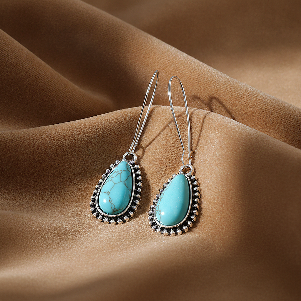 Boucles d’oreilles turquoise Ophira