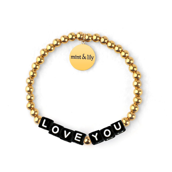 Pulseira de Amizade Personalizada à Prova de Água com Contas Douradas