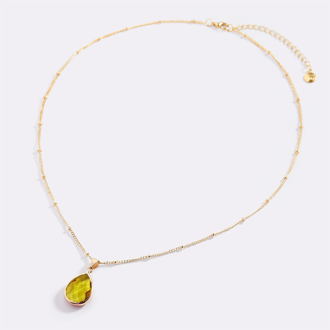 Birthstone Drop Pendant Necklace