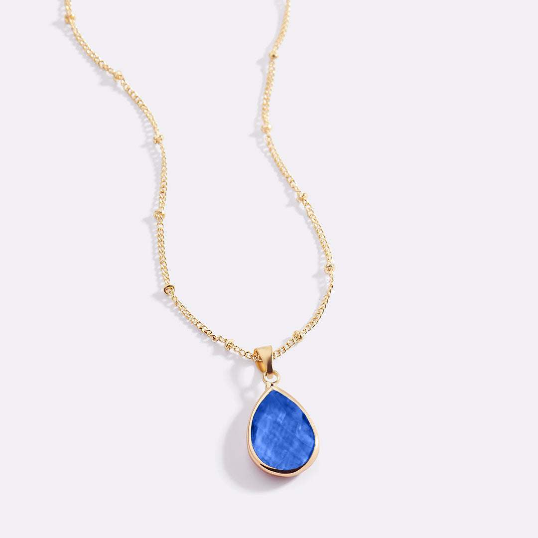 Birthstone Drop Pendant Necklace