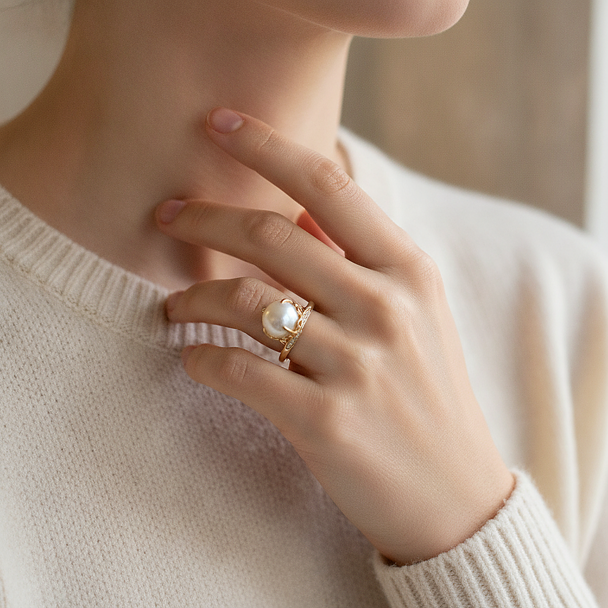 Anello Giada Pearl