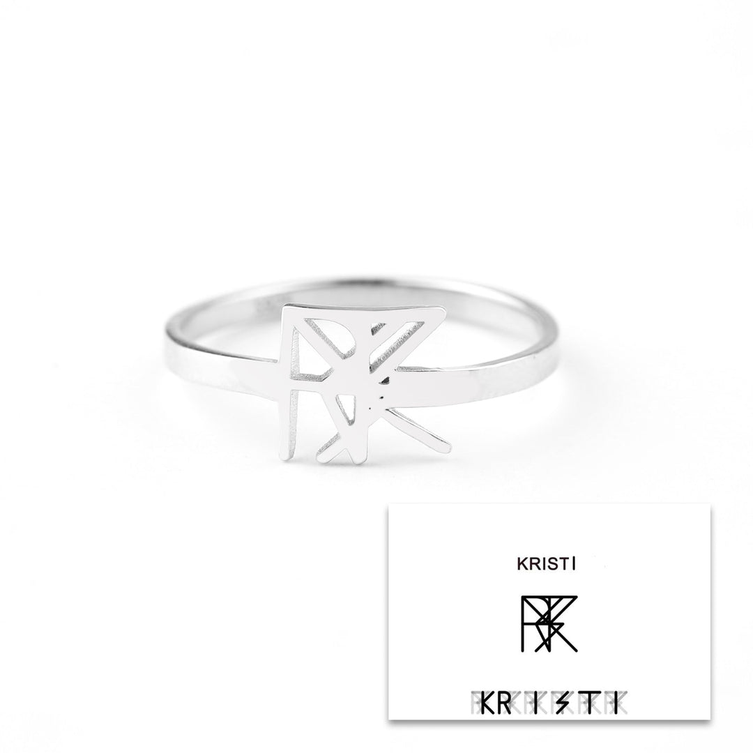 Bague à monogramme avec prénom