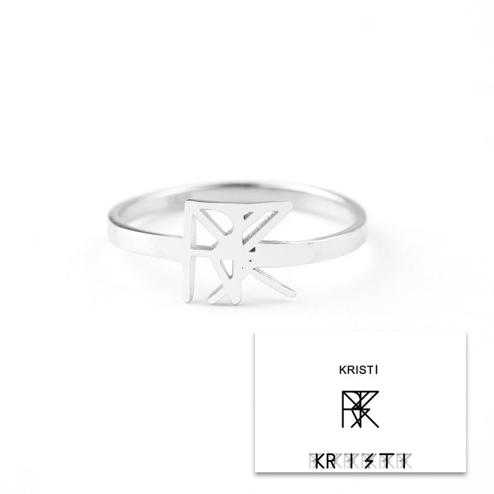 Bague à monogramme avec prénom