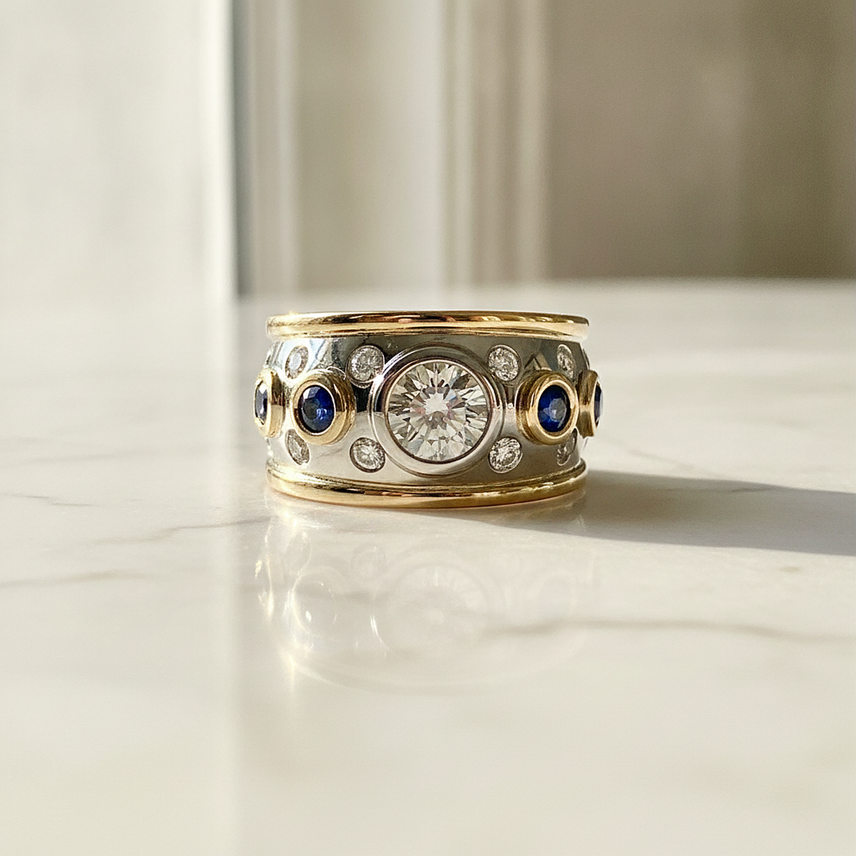 Capucine-ring i zirkonia