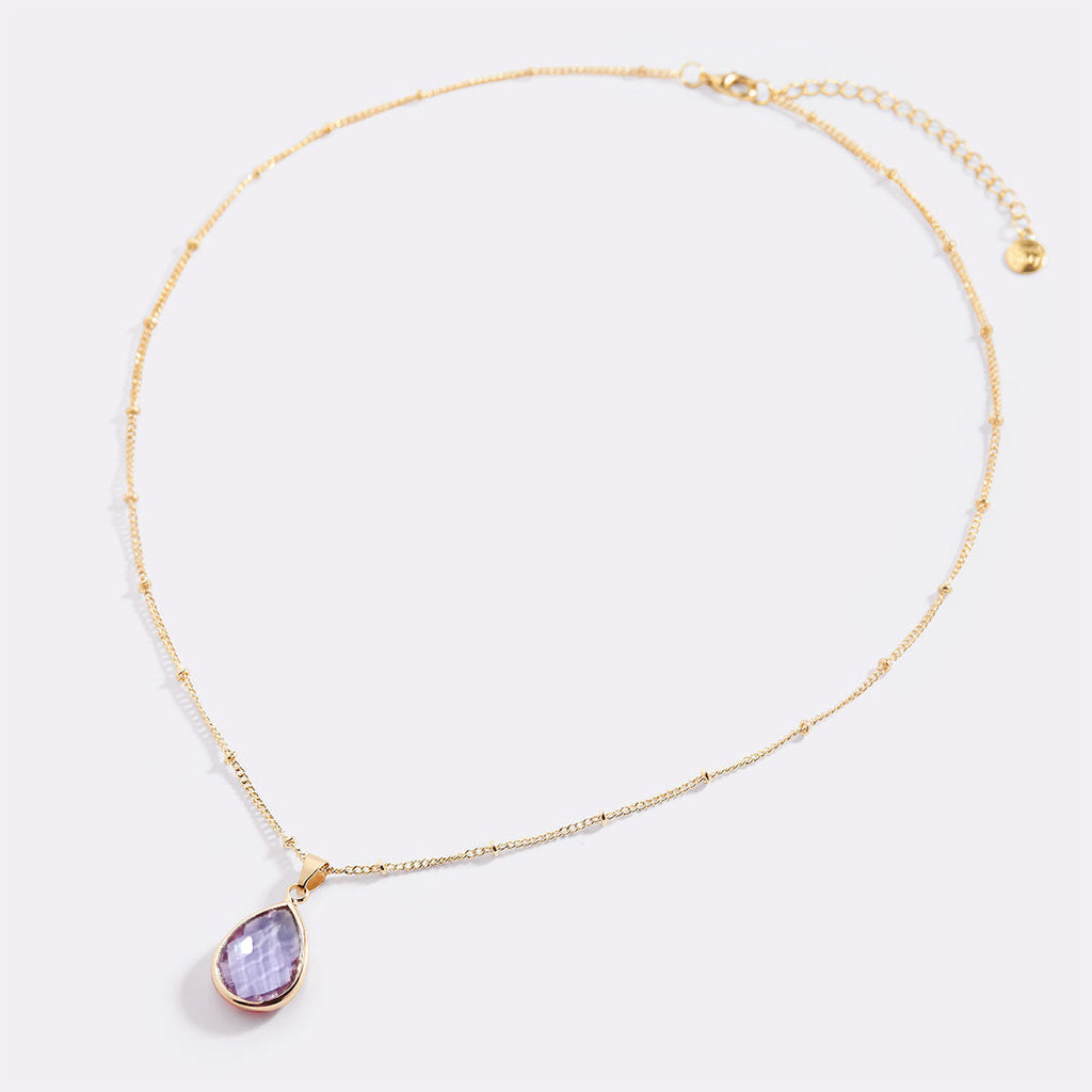 Birthstone Drop Pendant Necklace