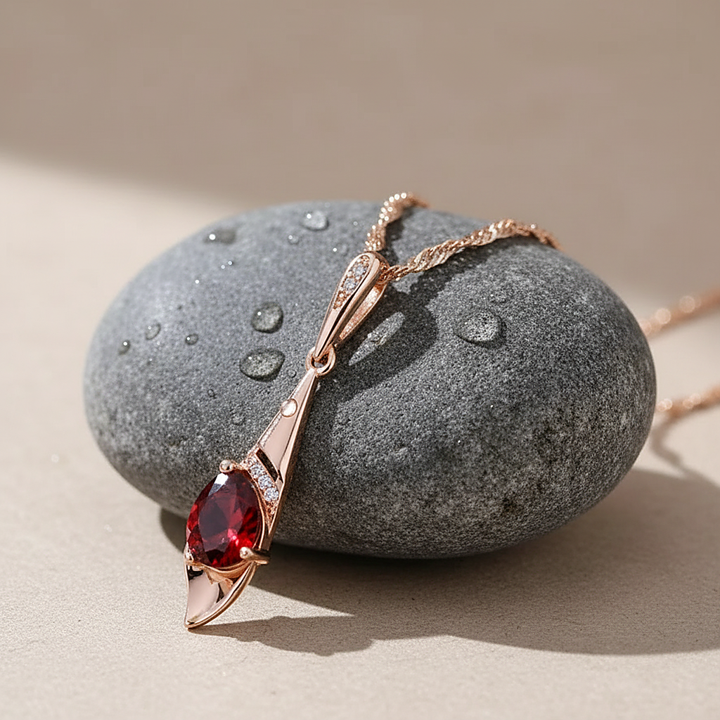 Collana Rosalie con rubino