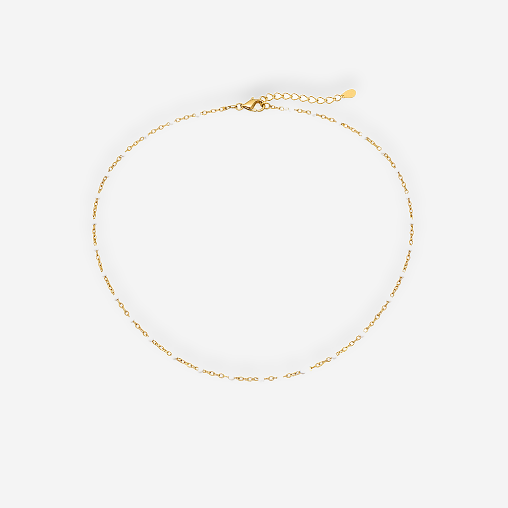 Bianca White Bead Necklace