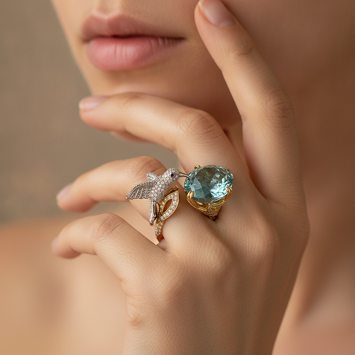 Elowen Aquamarine Ring