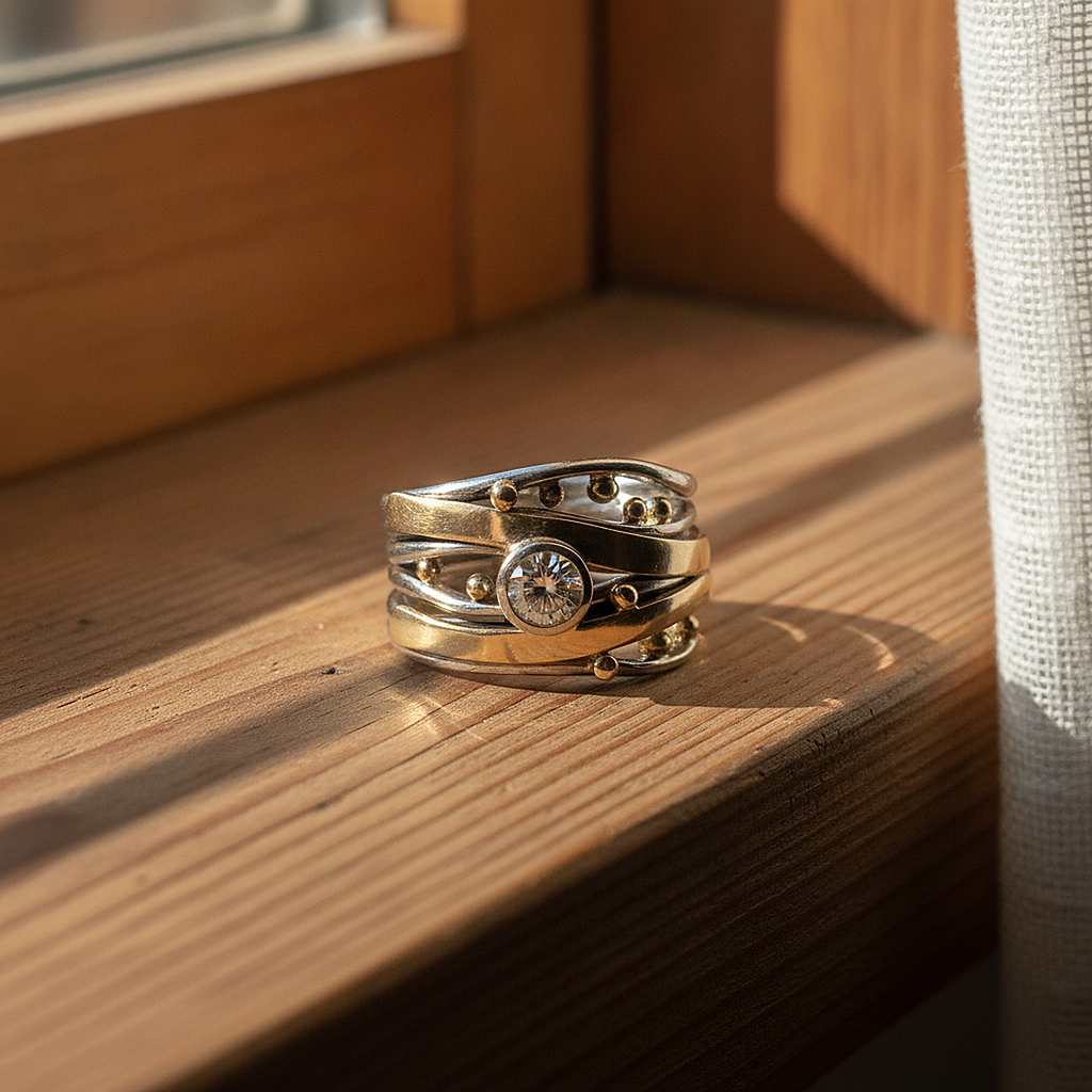 Anillo Oceane de circonita cúbica
