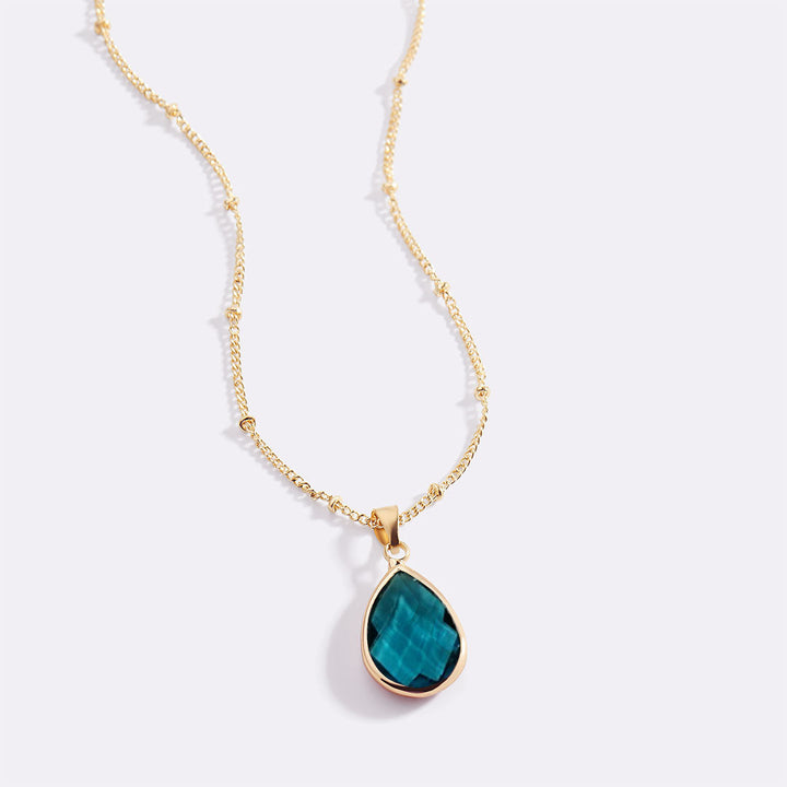 Birthstone Drop Pendant Necklace
