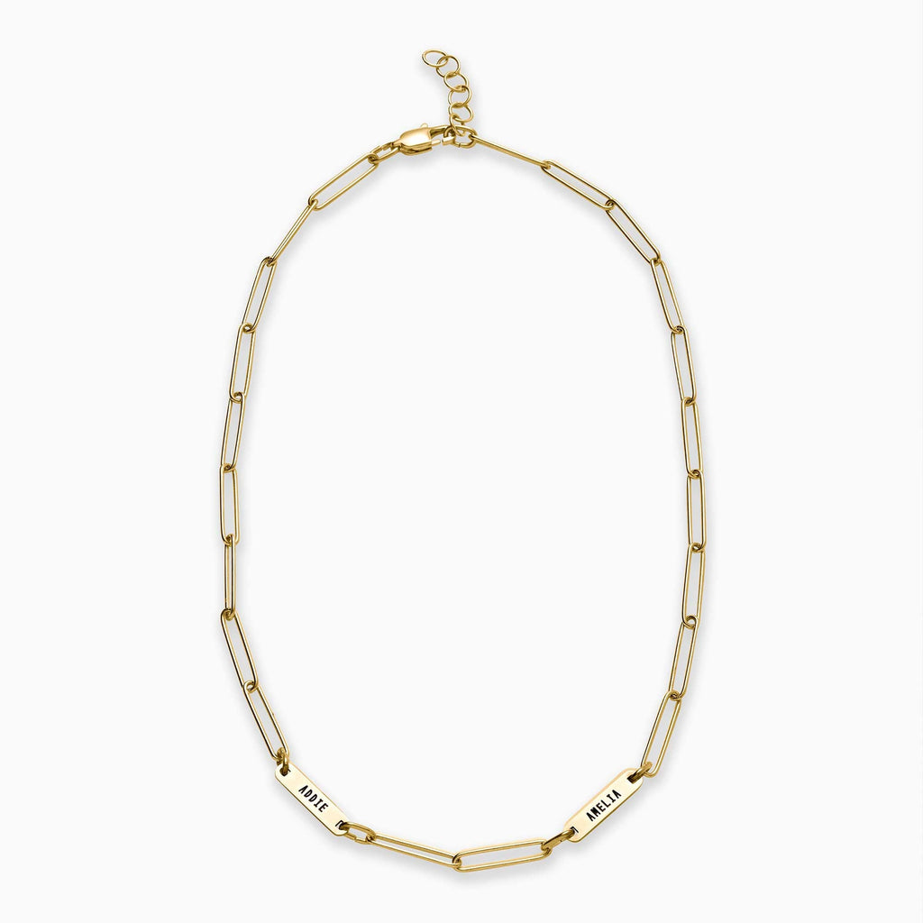 Collana con fermaglio e nomi personalizzati