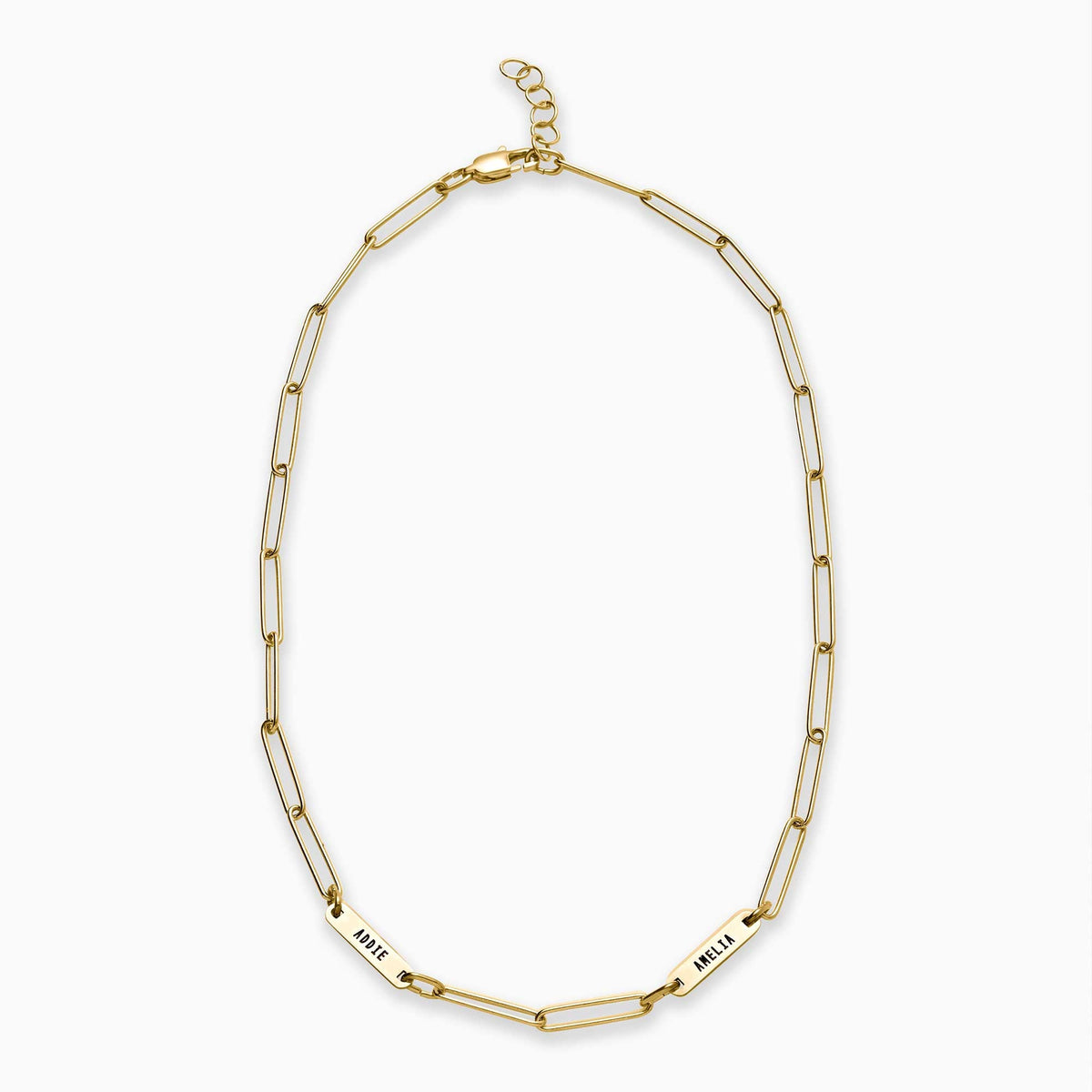 Collana con fermaglio e nomi personalizzati