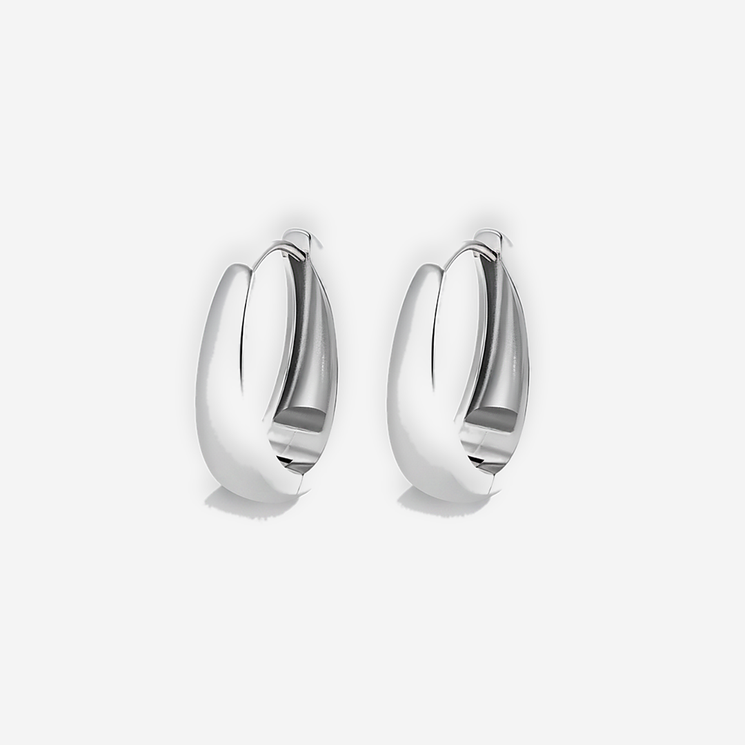 Valentina Silver Hoops