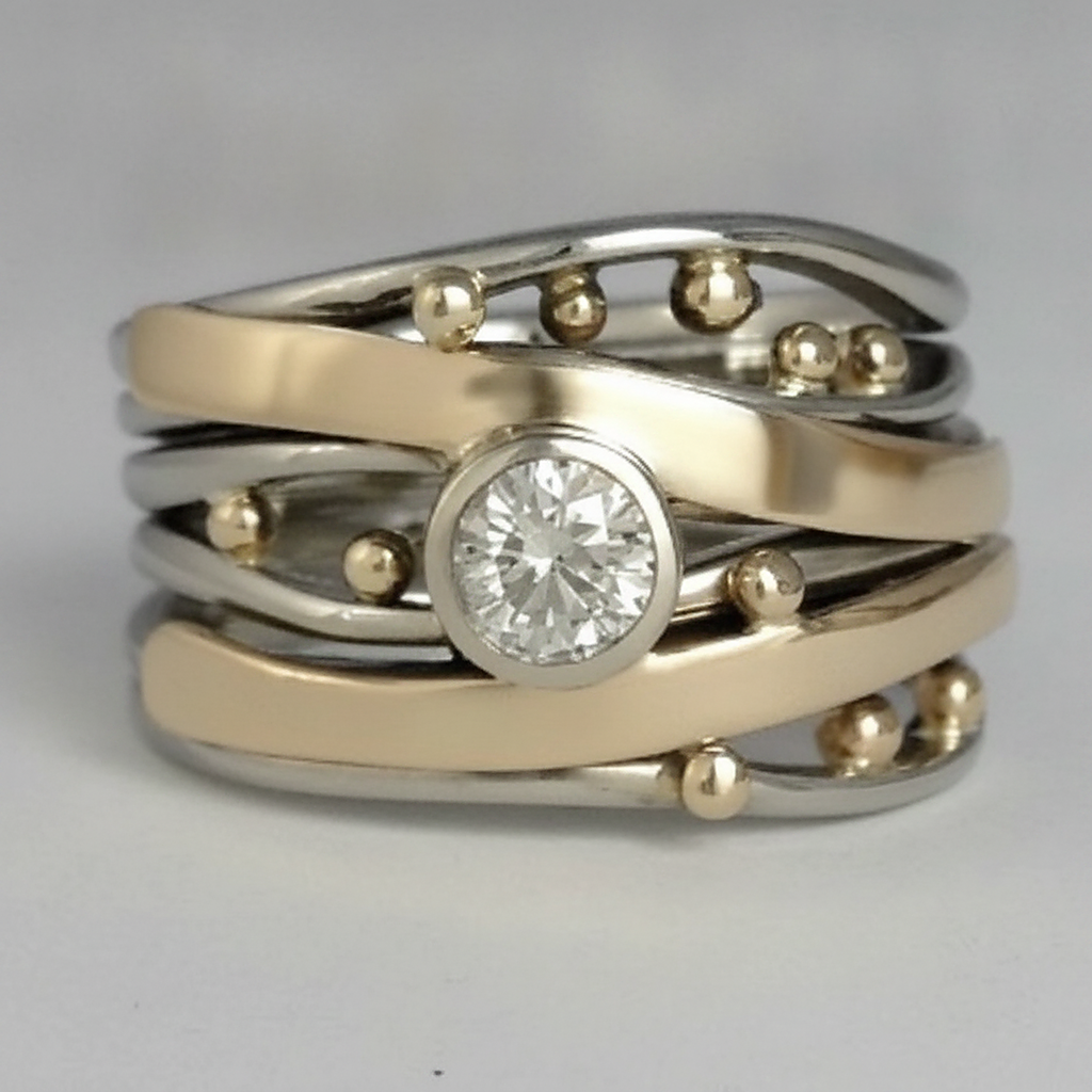 Anillo Oceane de circonita cúbica