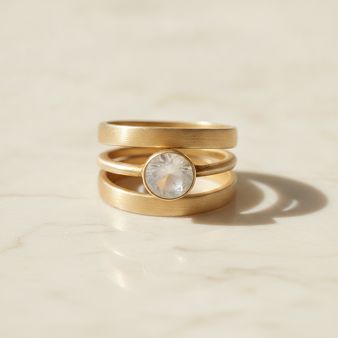 Bague Calla en pierre de lune