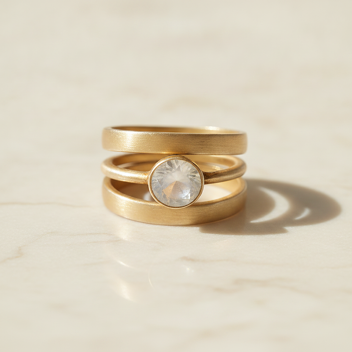 Bague Calla en pierre de lune