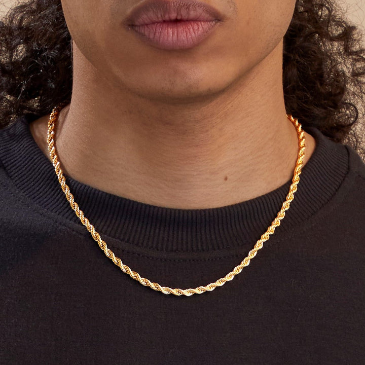 Collar de cadena de cuerda de 4 mm