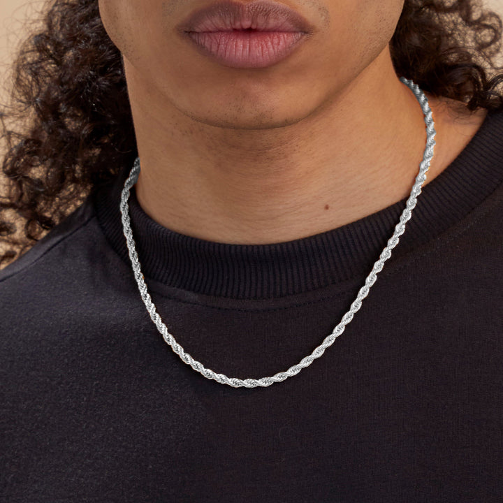 Collar de cadena de cuerda de 4 mm