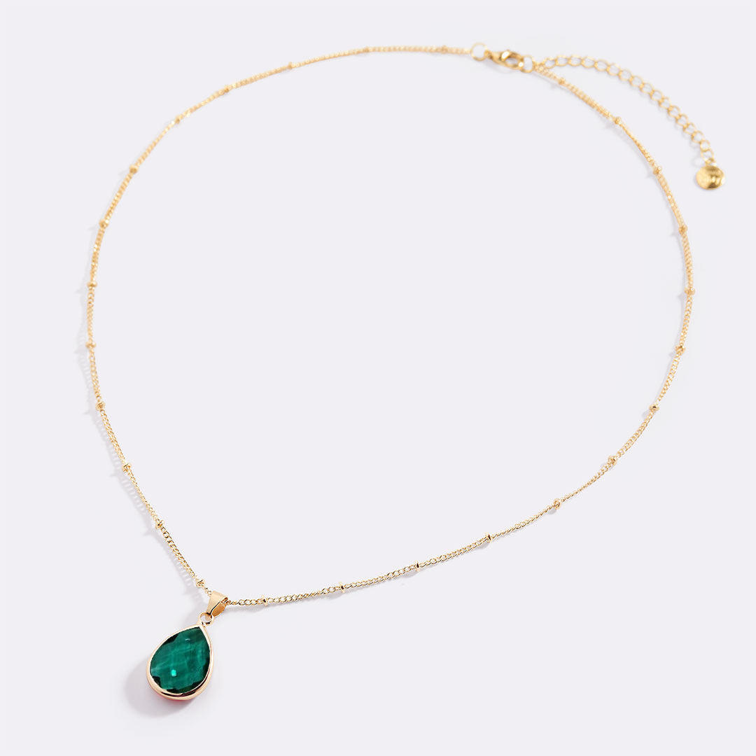 Birthstone Drop Pendant Necklace