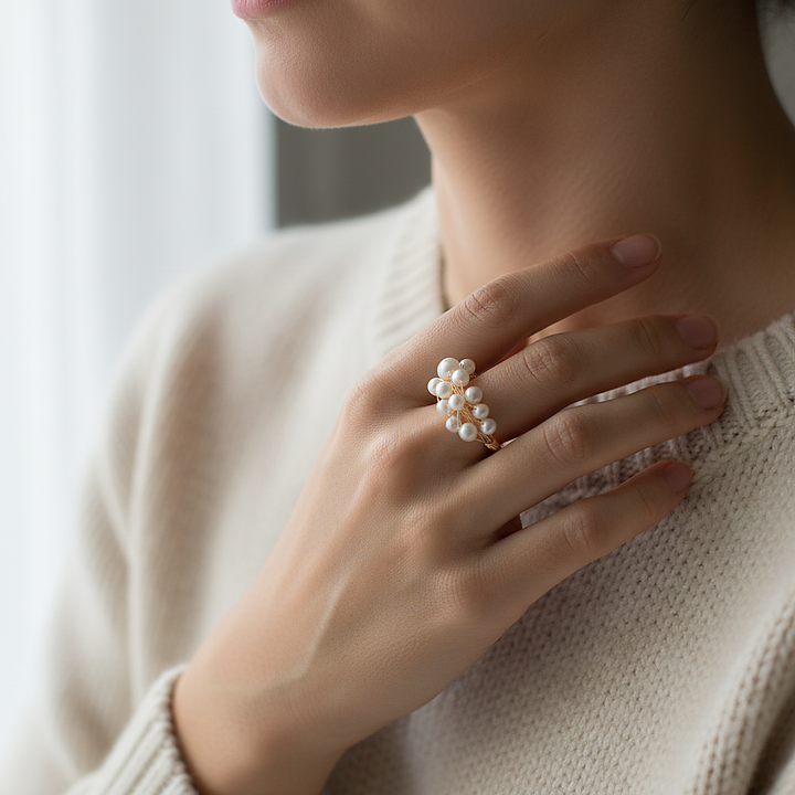 Anello Sidonie con perla