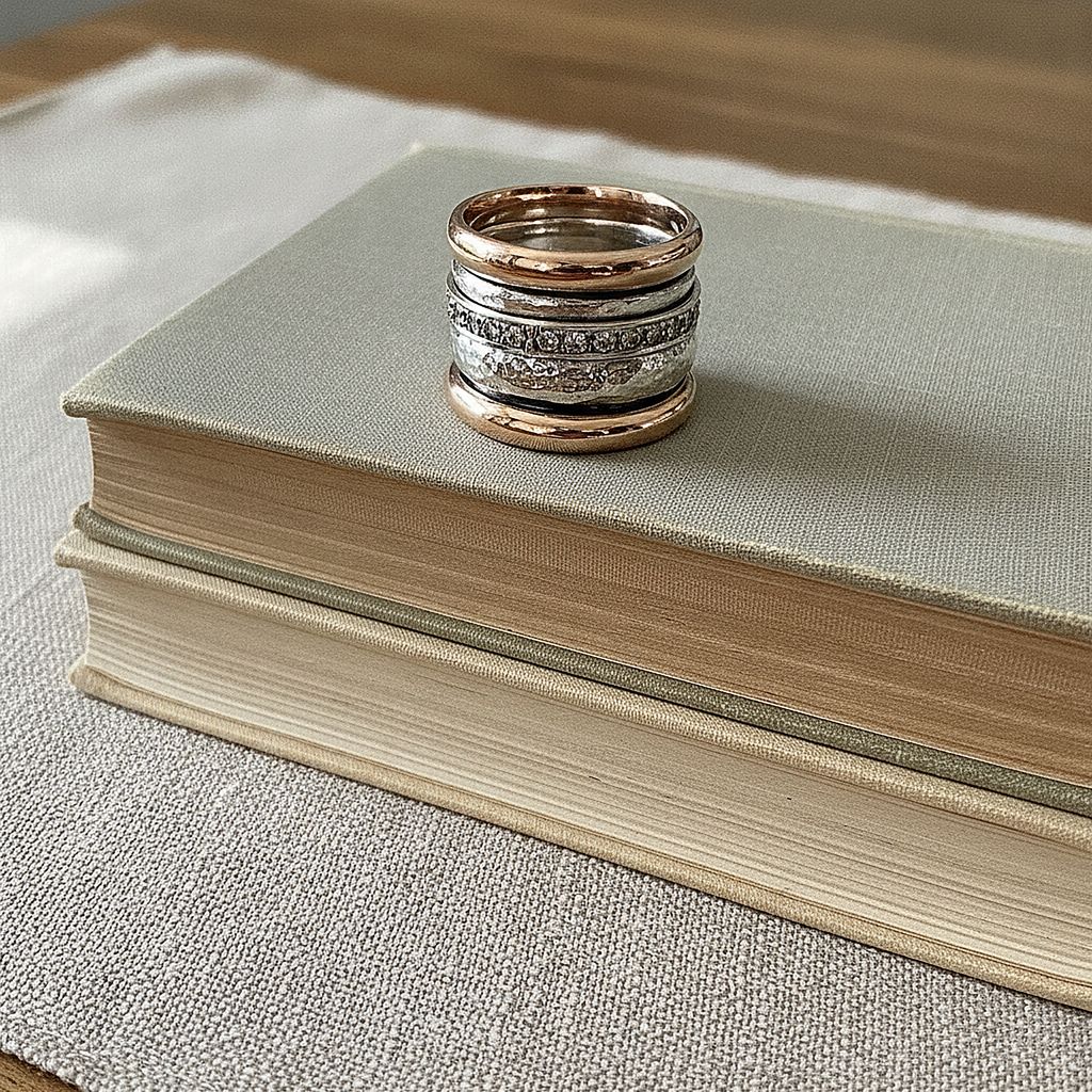 Kersenrode gouden ring