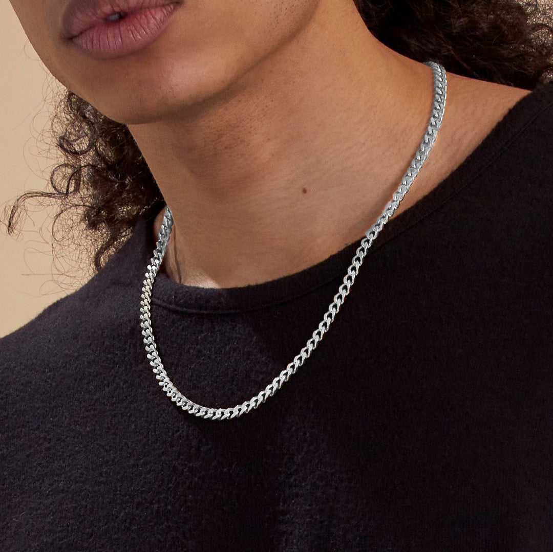 Collana con catena cubana da 6mm
