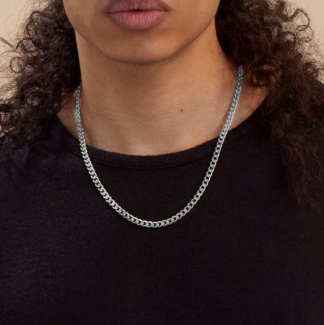 Collana con catena cubana da 6mm