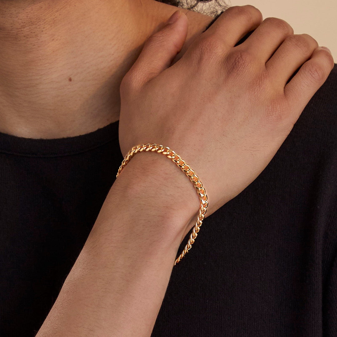 Pulsera de cadena cubana de 6 mm