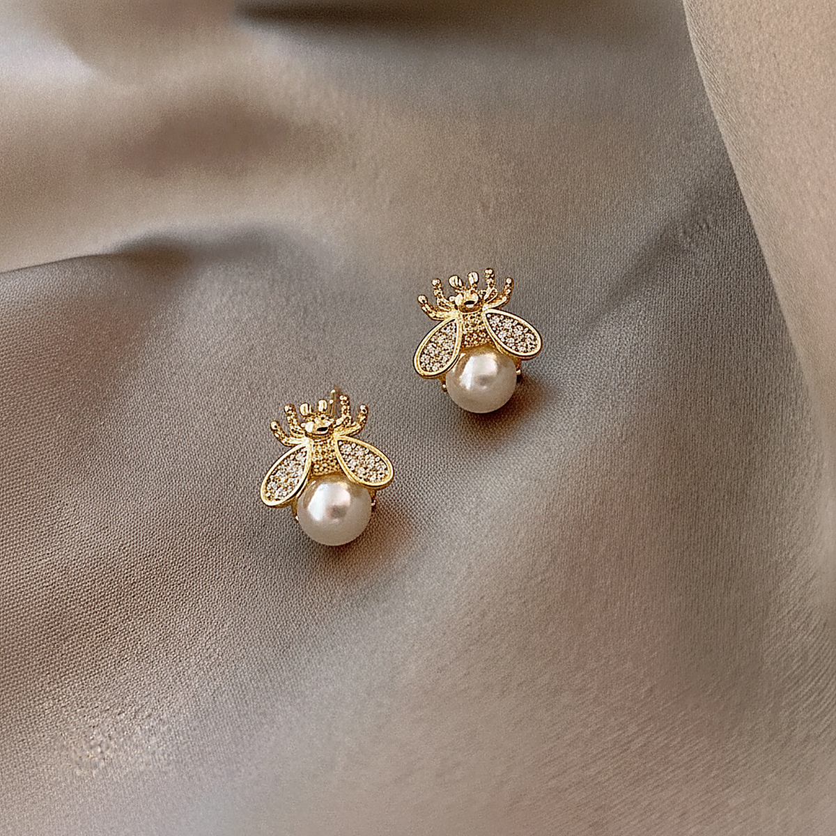 Marisole Pearl Stud Earrings