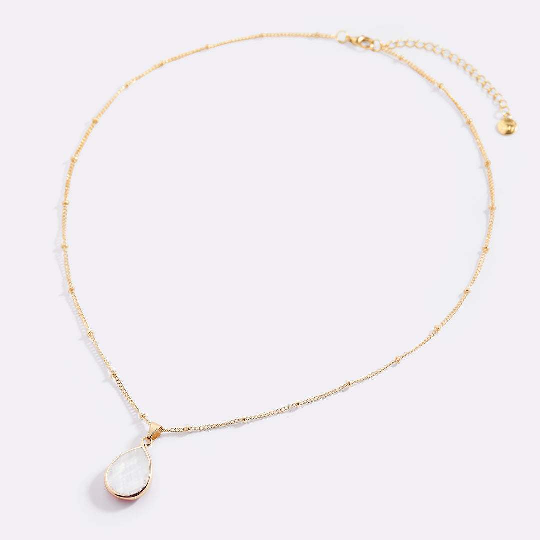 Birthstone Drop Pendant Necklace