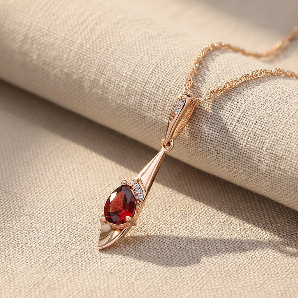 Collana Rosalie con rubino