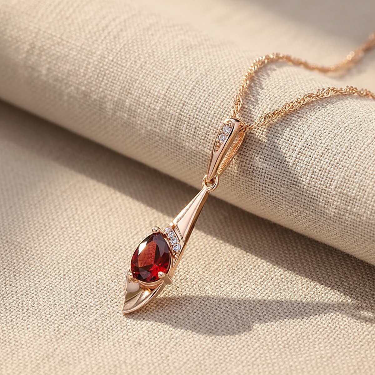 Collana Rosalie con rubino