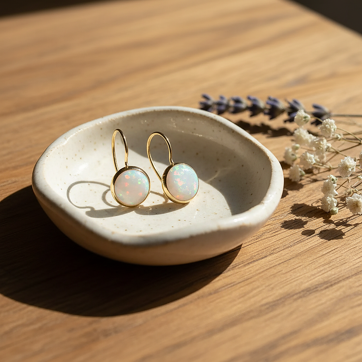 Boucles d’oreilles Ondina en opale