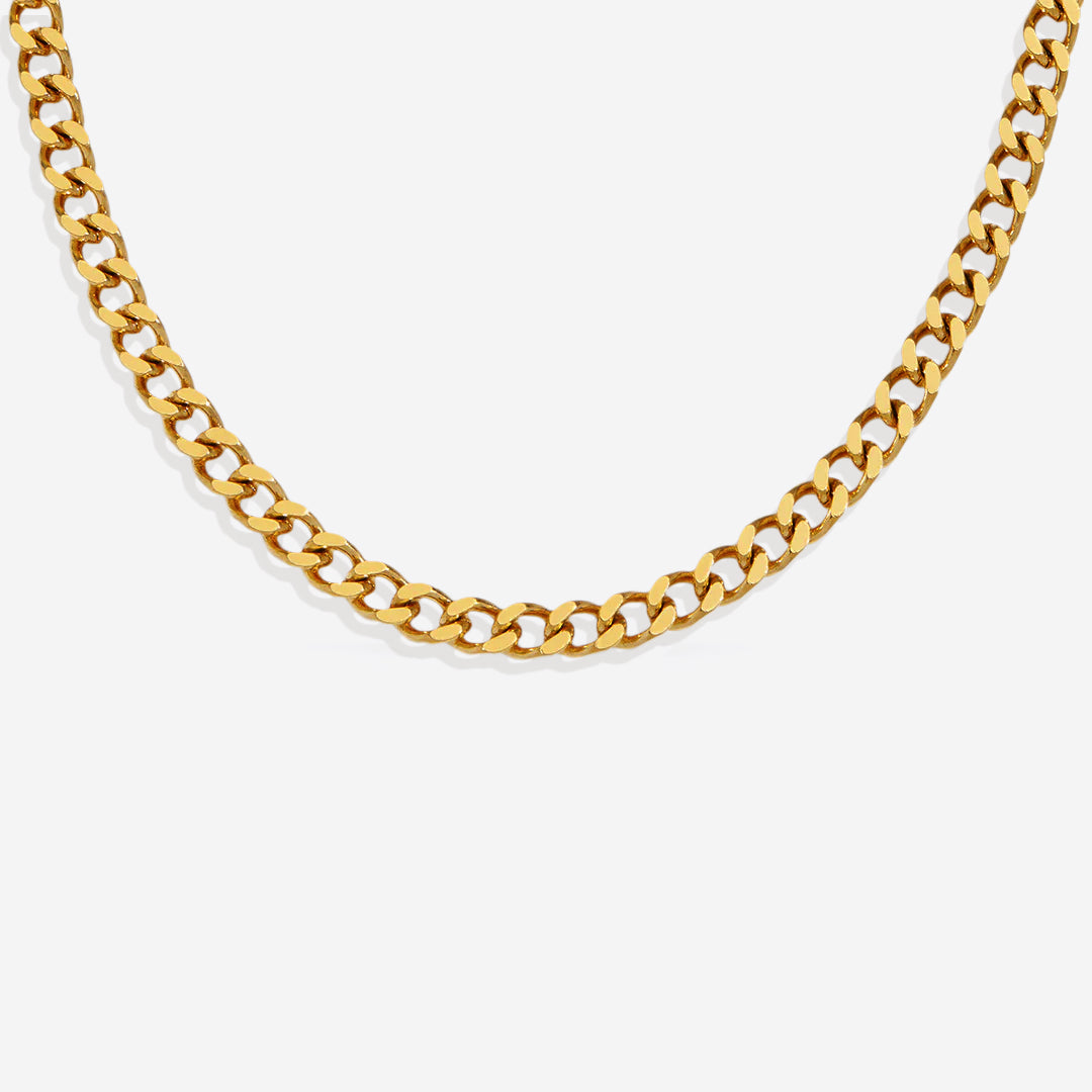 Collana con catena cubana da 6mm