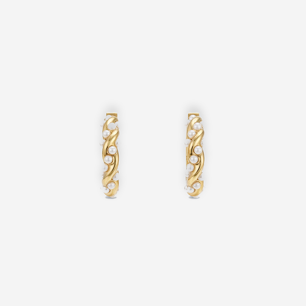 Valencia Pearl Hoops