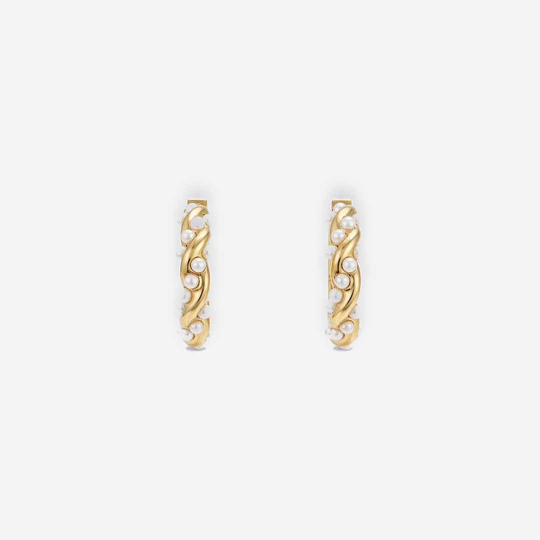 Valencia Pearl Hoops