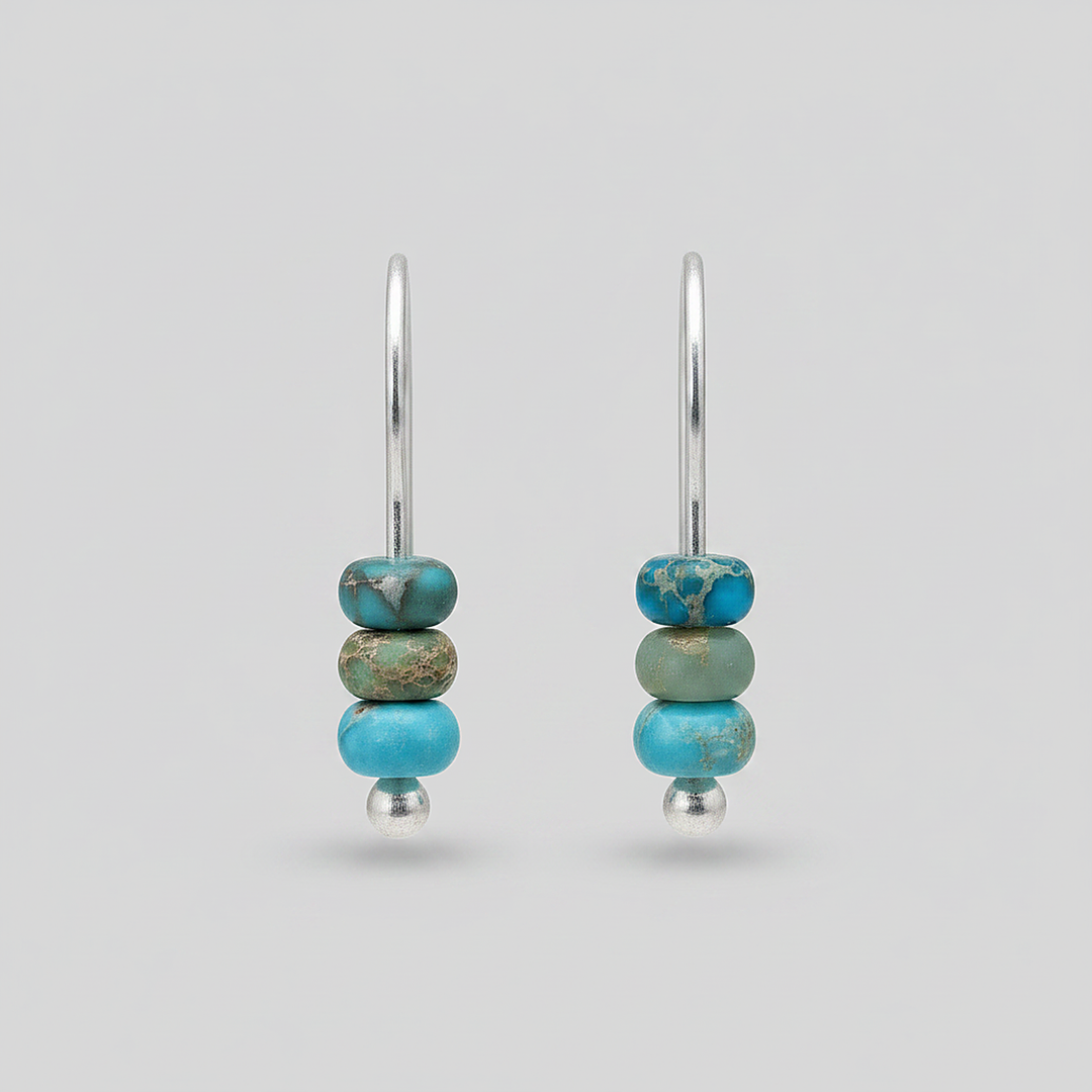 Yara turquoise oorbellen