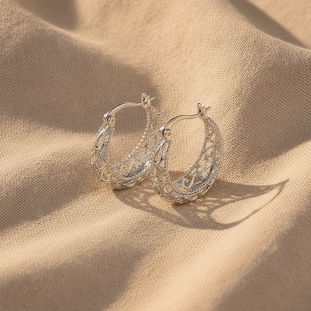 Bela Heirloom Hoop Earrings