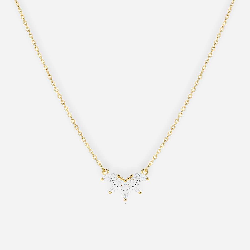 Omelia Crystal Leaf Necklace