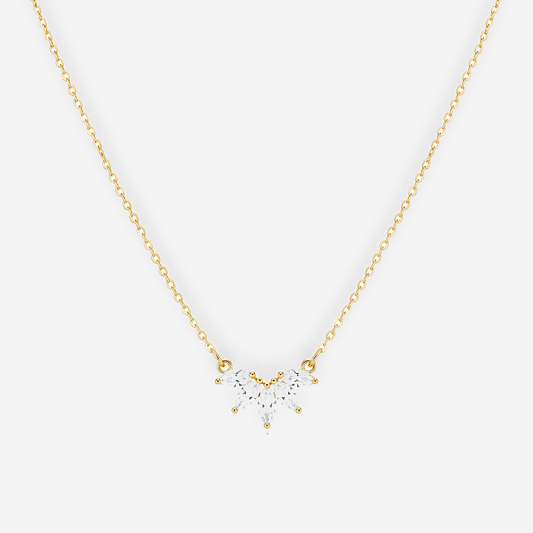 Omelia Crystal Leaf Necklace