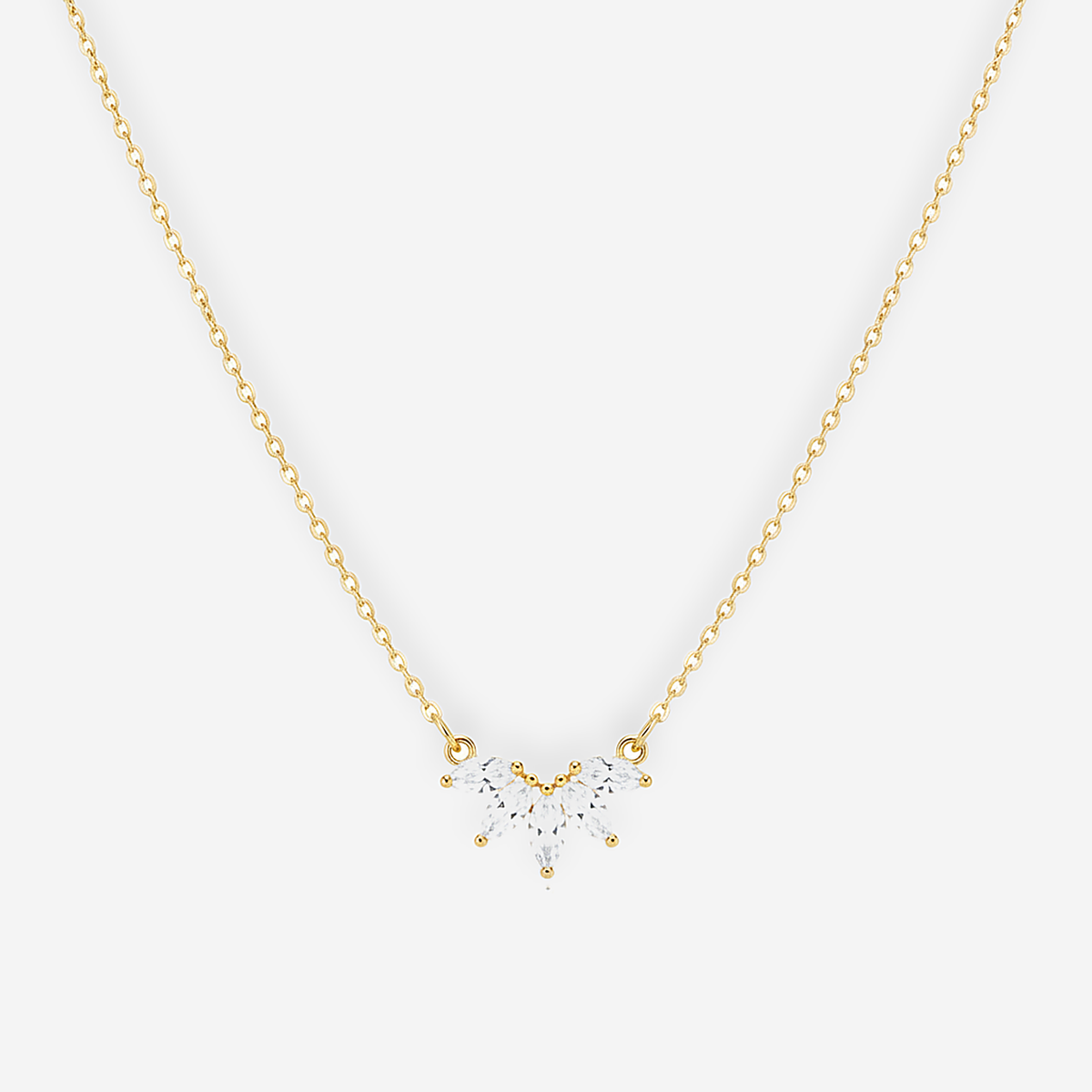 Omelia Crystal Leaf Necklace