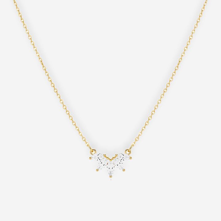 Omelia Crystal Leaf Necklace