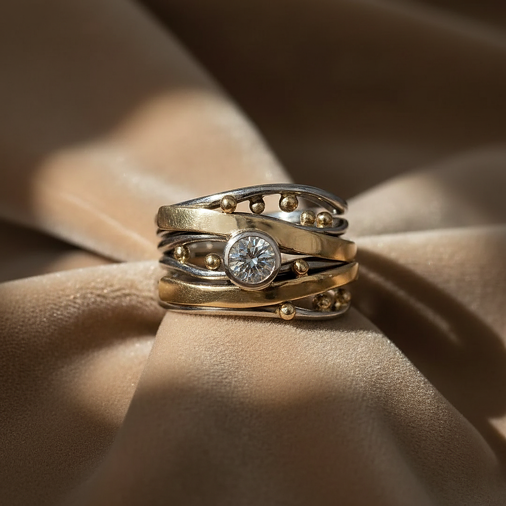 Anillo Oceane de circonita cúbica