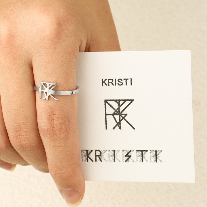 Bague à monogramme avec prénom