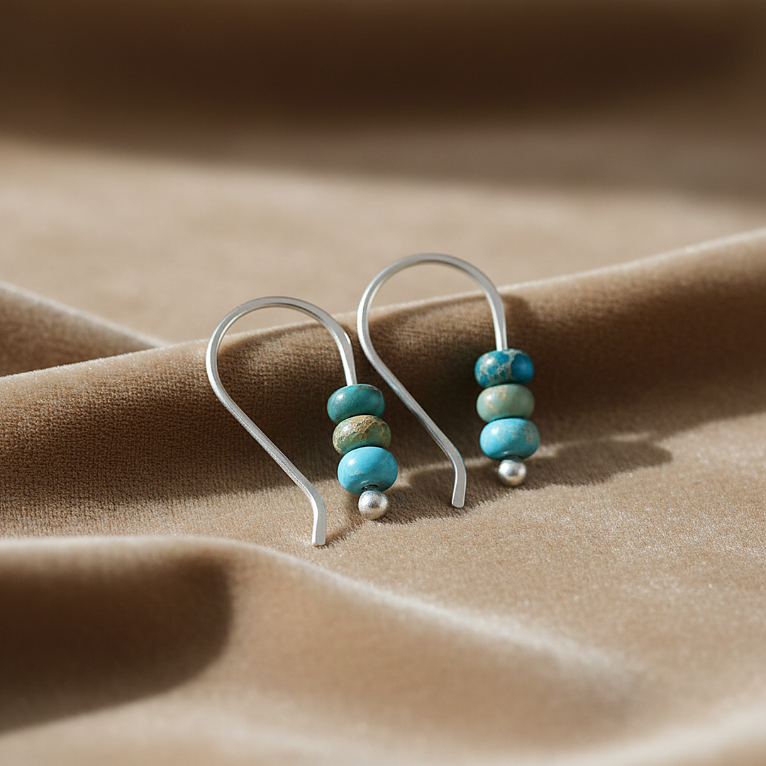 Yara turquoise oorbellen