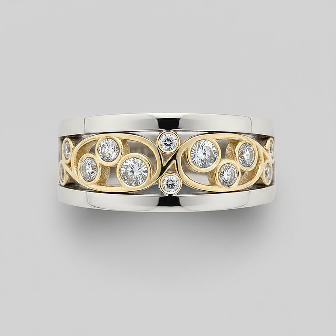 Giada-zirkonia ring